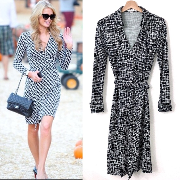 Diane Von Furstenberg Dresses & Skirts - Diane Von Furstenberg Jeanne Silk Print Wrap Dress